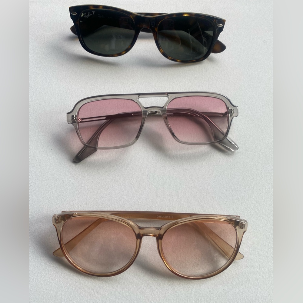 Bundle Of Women's Sunglasses Rose Tint Ones Only - Ray Ban Not Available
